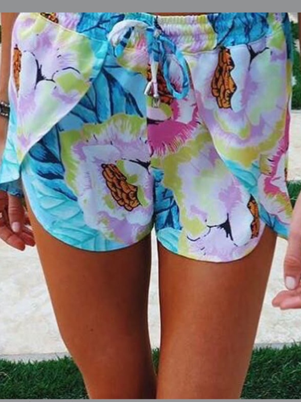 Floral Pastel Ruffle Women’s Shorts